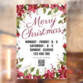 Holiday saison Shop-Zeichen mit QR-Code. Fensteraufkleber (Blatt 2)