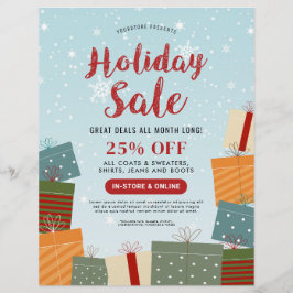 Holiday Sale Snowflakes und Prestige Business Flyer