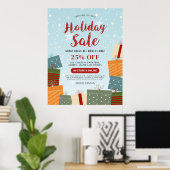 Holiday Sale Snowflakes und Prestige Business Poster (Heimbüro)
