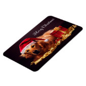 Holiday Santa Dog Magnet (Linke Seite)