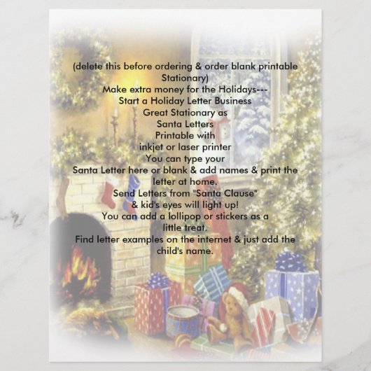Holiday Santa Letterhead Brief Weihnachtsgeschäft (Vorderseite)