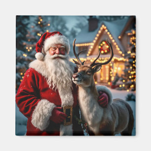 Holiday Santa Magnet