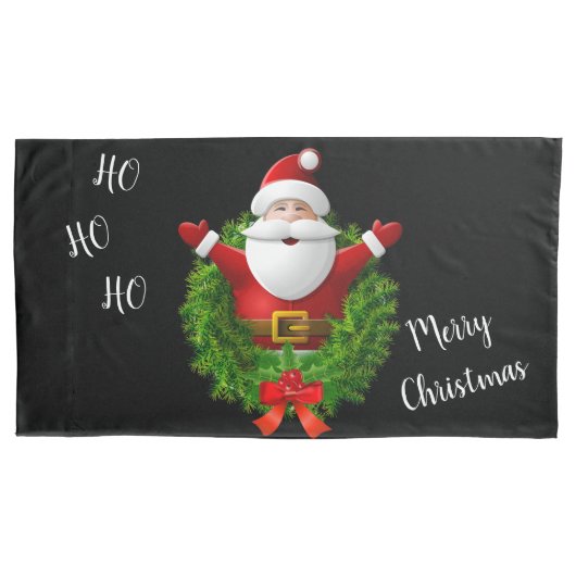 Holiday Santa Pillowcase King Size Kissenbezug (Vorderseite)