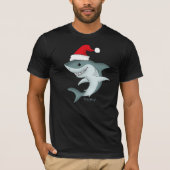 Holiday Santa Shark Christmas Dark T - Shirt (Vorderseite)