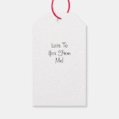 Holiday Santapaws - Paw Print in Christmas LIEBE Geschenkanhänger (Rückseite)