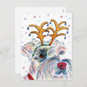 Holiday Schnauzer Postkarten (Vorne/Hinten)