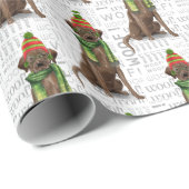 Holiday Schokolade Labrador Dog Lover und Woof Geschenkpapier (Rolleneckpunkt)