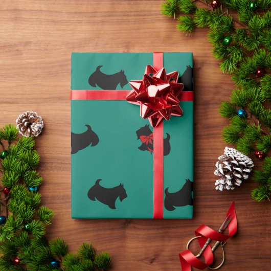 Holiday Scottish Terriers Wrapping Paper Geschenkpapier (Feiertagsgeschenk)
