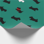 Holiday Scottish Terriers Wrapping Paper Geschenkpapier (Ecke)