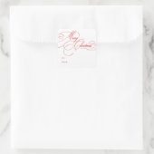 Holiday Script Merry Christmas Sticker Labels (Tasche)