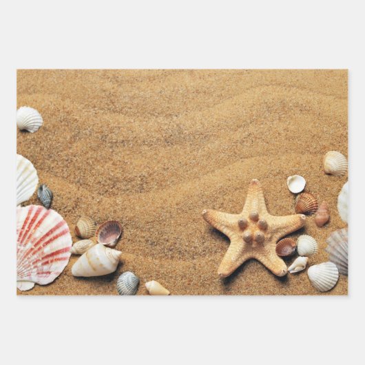 Holiday Seashells Beach Geschenkpapier Set (Vorderseite 3)