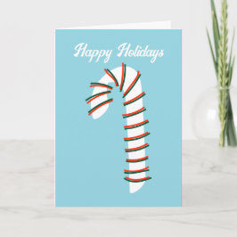 Holiday Season Artistic Candy Cane Gruß Karte