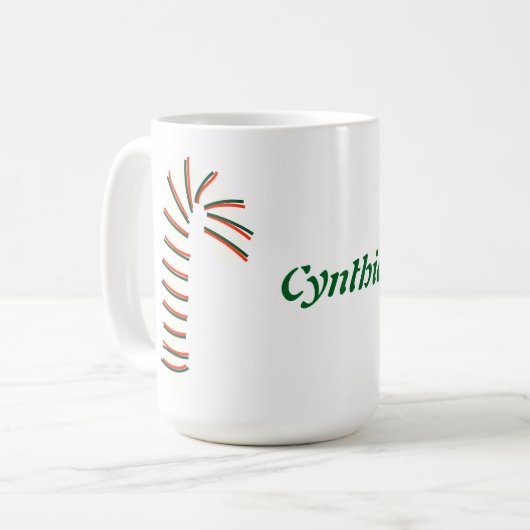 Holiday Season Artistic Candy Cane Kaffeetasse (Vorderseite Links)