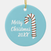 Holiday Season Artistic Candy Cane Keramik Ornament (Vorne)