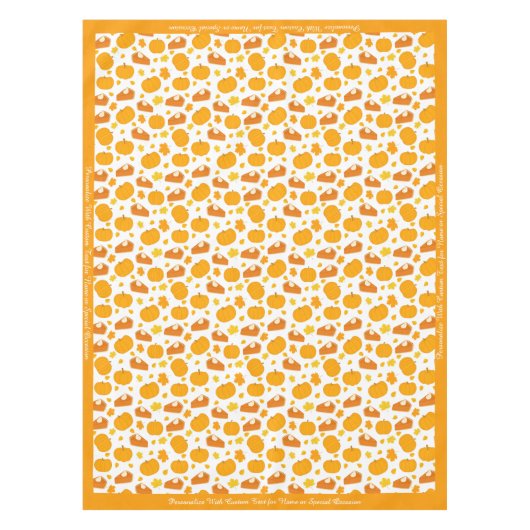 Holiday Season Erntedank Halloween Pumpkin Pie Tischdecke (Vorderseite)