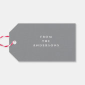 Holiday Season Joy Wreath Botanical Geschenkanhänger (Rückseite Horizontal)