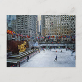 Holiday Season Rockefeller Skaten Rink Postcard Feiertagspostkarte