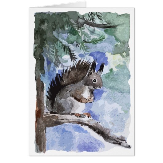 Holiday season squirrel card (Vorne)