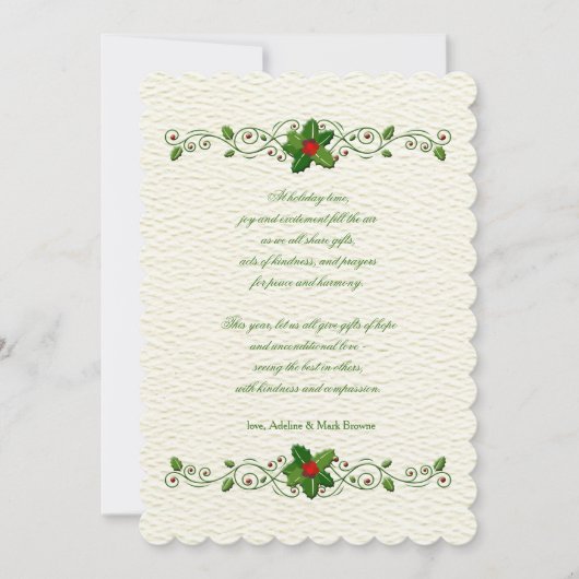 Holiday Sentiments Card Feiertagskarte (Vorderseite)