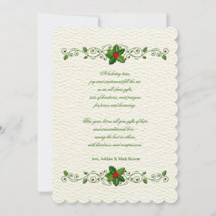 Holiday Sentiments Card Feiertagskarte