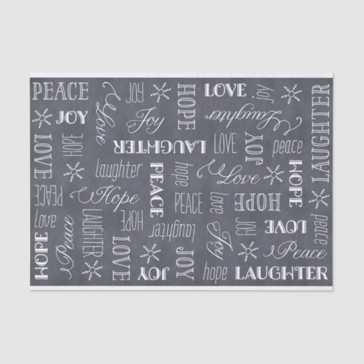 Holiday Sentiments Holiday Wrapping Tissue Paper Seidenpapier (Vorderseite)