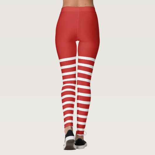 Holiday Sexy Elf Leggings Candy Cane Weihnachten (Rückseite)