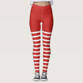 Holiday Sexy Elf Leggings Candy Cane Weihnachten (Vorderseite)