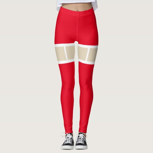 Holiday Sexy Elf Leggings Candy Cane Weihnachten (Vorderseite)