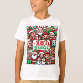 Holiday Shenanigans - Niedlich animierter Weihnach T-Shirt