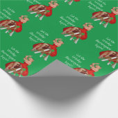 Holiday Shenanigans Retro Pinup Weihnachten Geschenkpapier (Ecke)