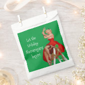 Holiday Shenanigans Retro Pinup Weihnachten Geschenktütchen (Ausgeschnitten)