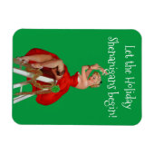 Holiday Shenanigans Retro Pinup Weihnachten Magnet (Horizontal)