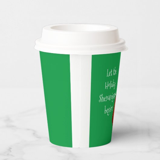 Holiday Shenanigans Retro Pinup Weihnachten Pappbecher (Rechts)