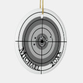 Holiday Shooting Target Gun Shooter Personalisiert Keramik Ornament (Rechts)