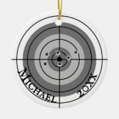Holiday Shooting Target Gun Shooter Personalisiert Keramik Ornament (Vorne)