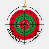 Holiday Shooting Target Gun Shooter Personalisiert Keramik Ornament (Vorne)