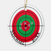 Holiday Shooting Target Gun Shooter Personalisiert Keramik Ornament (Links)