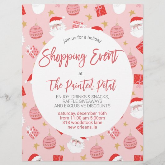 Holiday Shopping Event Flyer Briefbogen (Vorderseite)