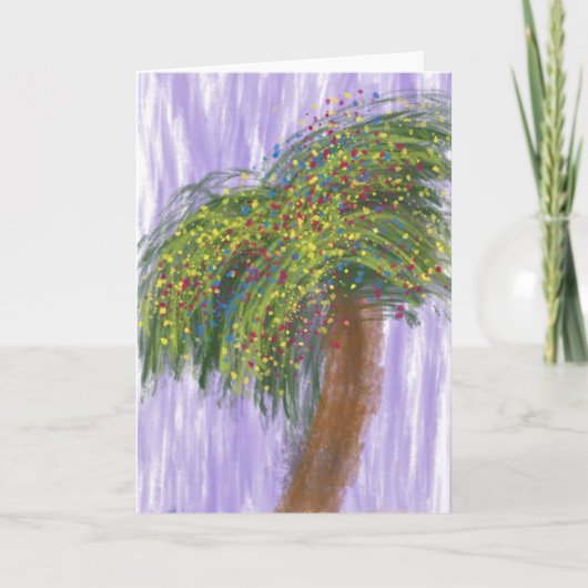 Holiday Shore Tree Art Card Karte (Vorderseite)