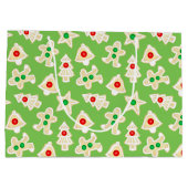 Holiday Shortbrett Cookies Grün Weihnachten Große Geschenktüte (Rückseite)