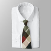 Holiday Shorthair Pointer Dog Plaid Christmas Krawatte (Gebunden)