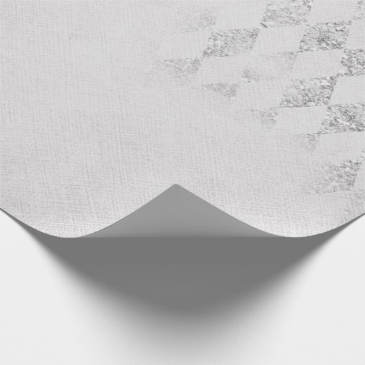Holiday Silver Gritter Design Geschenkpapier (Ecke)