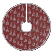 Holiday Silver Tree Elegante Modernste Technik Polyester Weihnachtsbaumdecke (Vorderseite)