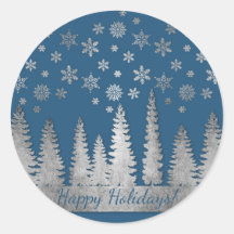 Holiday Silver und Blue Winter Wonderland