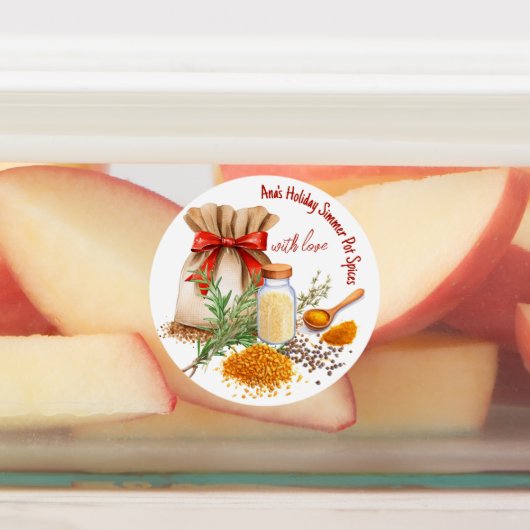 Holiday Simmer Pot Gewürze Etiketten (Befestigt)