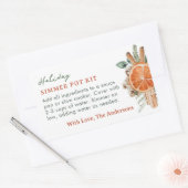 Holiday Simmer Pot Kits Stovetop Potpourri Label Rechteckiger Aufkleber (Umschlag)