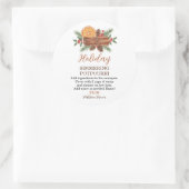 Holiday Simmering Potpourri Personalized Runder Aufkleber (Tasche)