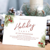 Holiday Simple Calligraphy Script Greenerries Einladung