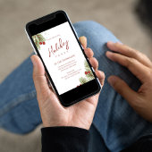 Holiday Simple Calligraphy Script Greenerries Einladung