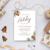 Holiday Simple Calligraphy Script Greenerries Einladung